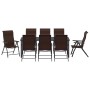Set de Comedor de Jardín 9 Piezas Marrón Poliratán | Foro24.es | Tu tienda online para hogar, jardín y más Foro24.es