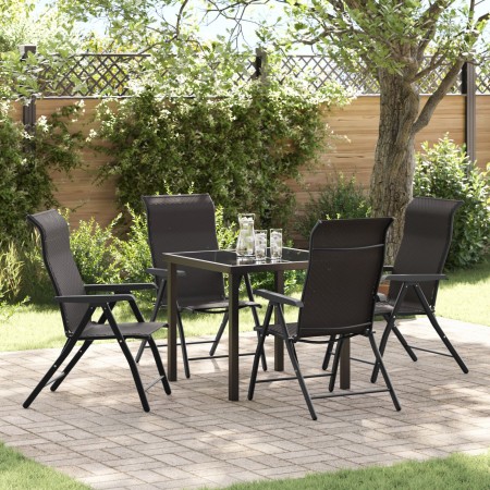 Set de Comedor de Jardín de 5 Piezas Negro Poliratán | Foro24.es | Tu tienda online para hogar, jardín y más Foro24.es