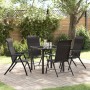 Set de Comedor de Jardín de 5 Piezas Negro Poliratán | Foro24.es | Tu tienda online para hogar, jardín y más Foro24.es