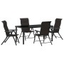Set de Comedor de Jardín de 5 Piezas Poliratán Negro | Foro24.es | Tu tienda online para hogar, jardín y más Foro24.es