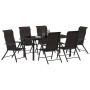 Juego de Comedor de Jardín de 7 Piezas Negro Poliratán | Foro24.es | Tu tienda online para hogar, jardín y más Foro24.es
