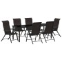 Juego de comedor de jardín de 7 piezas Ratán negro | Foro24.es | Tu tienda online para hogar, jardín y más Foro24.es