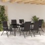 Juego de comedor de jardín de 7 piezas Ratán negro | Foro24.es | Tu tienda online para hogar, jardín y más Foro24.es