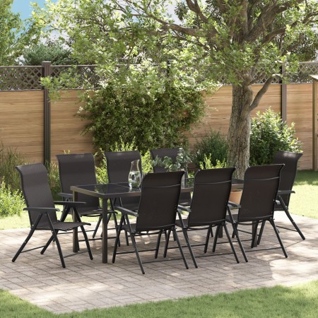 Conjunto de Comedor de Jardín de 9 Piezas Café Negro Polirratán | Foro24.es | Tu tienda online para hogar, jardín y más Foro24.es