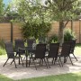 Conjunto de Comedor de Jardín de 9 Piezas Café Negro Polirratán de , Sillas de jardín - Ref: Foro24-3379274, Precio: 677,07 €
