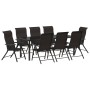 Conjunto de Comedor de Jardín de 9 Piezas Café Negro Polirratán | Foro24.es | Tu tienda online para hogar, jardín y más Foro24.es