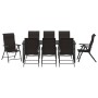 Conjunto de Comedor de Jardín de 9 Piezas Café Negro Polirratán | Foro24.es | Tu tienda online para hogar, jardín y más Foro24.es