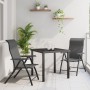 Set de Comedor de Jardín de 3 Piezas Gris Poliratán by , Garden chairs - Ref: Foro24-3379275, Price: 217,16 €, Discount: %