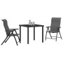 Set de Comedor de Jardín de 3 Piezas Gris Poliratán by , Garden chairs - Ref: Foro24-3379275, Price: 217,16 €, Discount: %