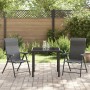 Set de Comedor de Jardín de 3 Piezas Gris Poliratán by , Garden chairs - Ref: Foro24-3379275, Price: 217,16 €, Discount: %