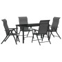 Set de Jardín de 5 Piezas Gris Ratán Poliéster von , Gartenstühle - Ref: Foro24-3379277, Preis: 365,07 €, Rabatt: %