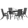 Set de Jardín de 5 Piezas Gris Ratán Poliéster von , Gartenstühle - Ref: Foro24-3379277, Preis: 365,07 €, Rabatt: %