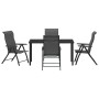 Set de Jardín de 5 Piezas Gris Ratán Poliéster von , Gartenstühle - Ref: Foro24-3379277, Preis: 365,07 €, Rabatt: %