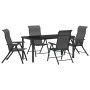 Set de Comedor de Jardín de 5 Piezas Grises en Ratán Polímero von , Gartenstühle - Ref: Foro24-3379278, Preis: 383,90 €, Raba...