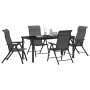 Set de Comedor de Jardín de 5 Piezas Grises en Ratán Polímero von , Gartenstühle - Ref: Foro24-3379278, Preis: 383,90 €, Raba...