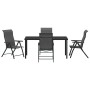 Set de Comedor de Jardín de 5 Piezas Grises en Ratán Polímero von , Gartenstühle - Ref: Foro24-3379278, Preis: 383,90 €, Raba...
