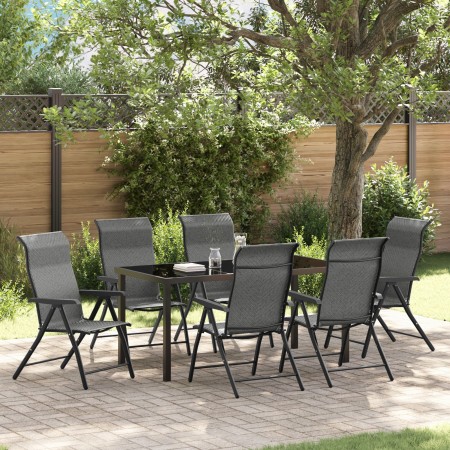 Conjunto de Comedor de Jardín de 7 Piezas Gris Poliratán de , Sillas de jardín - Ref: Foro24-3379279, Precio: 563,15 €, Descu...
