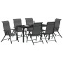 Conjunto de Comedor de Jardín de 7 Piezas Gris Poliratán de , Sillas de jardín - Ref: Foro24-3379279, Precio: 563,15 €, Descu...