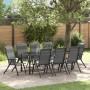 Juego de comedor de jardín de 9 piezas gris poliratán | Foro24.es | Tu tienda online para hogar, jardín y más Foro24.es
