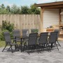 Juego de comedor de jardín de 9 piezas gris poliratán de , Sillas de jardín - Ref: Foro24-3379281, Precio: 688,01 €