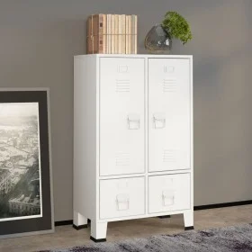 Industrieschrank aus weißem Stahl, 67 x 35 x 107 cm von vidaXL, Kleiderschränke - Ref: Foro24-339611, Preis: 170,40 €, Rabatt: %