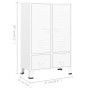 Industrieschrank aus weißem Stahl, 67 x 35 x 107 cm von vidaXL, Kleiderschränke - Ref: Foro24-339611, Preis: 173,20 €, Rabatt: %