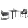 Conjunto de Comedor de Jardín de 9 Piezas Negro Poliratán by , Garden chairs - Ref: Foro24-3379316, Price: 694,04 €, Discount: %