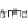 Conjunto de Comedor de Jardín de 5 Piezas Poliratán Negro | Foro24.es | Tu tienda online para hogar, jardín y más Foro24.es