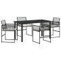 juego de comedor de jardín de 9 piezas en ratán sintético negro | Foro24.es | Tu tienda online para hogar, jardín y más Foro24.es