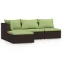 4-piece garden furniture set and brown synthetic rattan cushions by vidaXL, Garden sets - Ref: Foro24-317556, Price: 419,91 €...