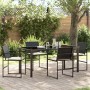 Juego de Comedor de Jardín de 5 Piezas con Cojines Negro Poliratán | Foro24.es | Tu tienda online para hogar, jardín y más Foro24.es