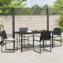 Juego de Comedor de Jardín de 5 Piezas con Cojines Negro Poliratán | Foro24.es | Tu tienda online para hogar, jardín y más Foro24.es