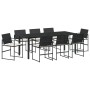 Conjunto de Comedor de Jardín de 9 Piezas con Cojines Negro Poliratán | Foro24.es | Tu tienda online para hogar, jardín y más Foro24.es