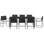 Conjunto de Comedor de Jardín de 9 Piezas con Cojines Negro Poliratán | Foro24.es | Tu tienda online para hogar, jardín y más Foro24.es