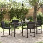 Conjunto de Comedor de Jardín de 5 Piezas con Cojines Negro Textileno y Acero von , Gartenstühle - Ref: Foro24-3379334, Preis...