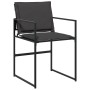 Juego de Comedor de 9 Piezas con Cojines Negro Textileno y Acero von , Gartenstühle - Ref: Foro24-3379335, Preis: 502,00 €, R...
