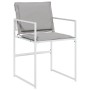 Set de Comedor de Jardín de 5 Piezas con Cojines Blanco Textilene y Acero | Foro24.es | Tu tienda online para hogar, jardín y más Foro24.es