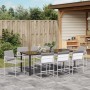 Conjunto de Comedor de Jardín de 9 Piezas con Cojines Blanco Textileno y Acero | Foro24.es | Tu tienda online para hogar, jardín y más Foro24.es