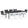 Juego de Comedor de Jardín de 9 Piezas con Cojines Blanco Textilene y Acero | Foro24.es | Tu tienda online para hogar, jardín y más Foro24.es