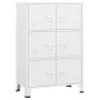 Baúl de almacenaje industrial metal blanco 75x40x115 cm de vidaXL, Baúles de almacenamiento - Ref: Foro24-339629, Precio: 158...