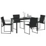 Juego de Comedor de Jardín de 5 Piezas Negro Textilene y Acero von , Gartenstühle - Ref: Foro24-3379342, Preis: 223,02 €, Rab...