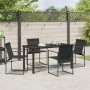 Juego de Comedor de Jardín de 5 Piezas Negro Textilene y Acero von , Gartenstühle - Ref: Foro24-3379342, Preis: 223,02 €, Rab...