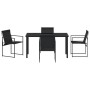 Juego de Comedor de Jardín de 5 Piezas Negro Textilene y Acero von , Gartenstühle - Ref: Foro24-3379342, Preis: 223,02 €, Rab...