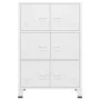 White metal industrial storage trunk 75x40x115 cm by vidaXL, Storage trunks - Ref: Foro24-339629, Price: 160,71 €, Discount: %