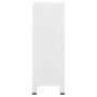 Baúl de almacenaje industrial metal blanco 75x40x115 cm