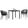 Conjunto de Comedor de Jardín de 5 Piezas Negro Ratan Polímero | Foro24.es | Tu tienda online para hogar, jardín y más Foro24.es