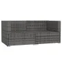 2-Sitzer-Sofa mit grauen synthetischen Rattankissen von vidaXL, Gartensets - Ref: Foro24-317564, Preis: 174,89 €, Rabatt: %