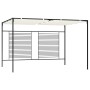 Cenador con techo retráctil color crema 3x4x2,3 m 180 g/m²