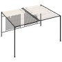 Cenador con techo retráctil color crema 3x4x2,3 m 180 g/m²
