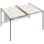 Cenador con techo retráctil color crema 3x4x2,3 m 180 g/m²